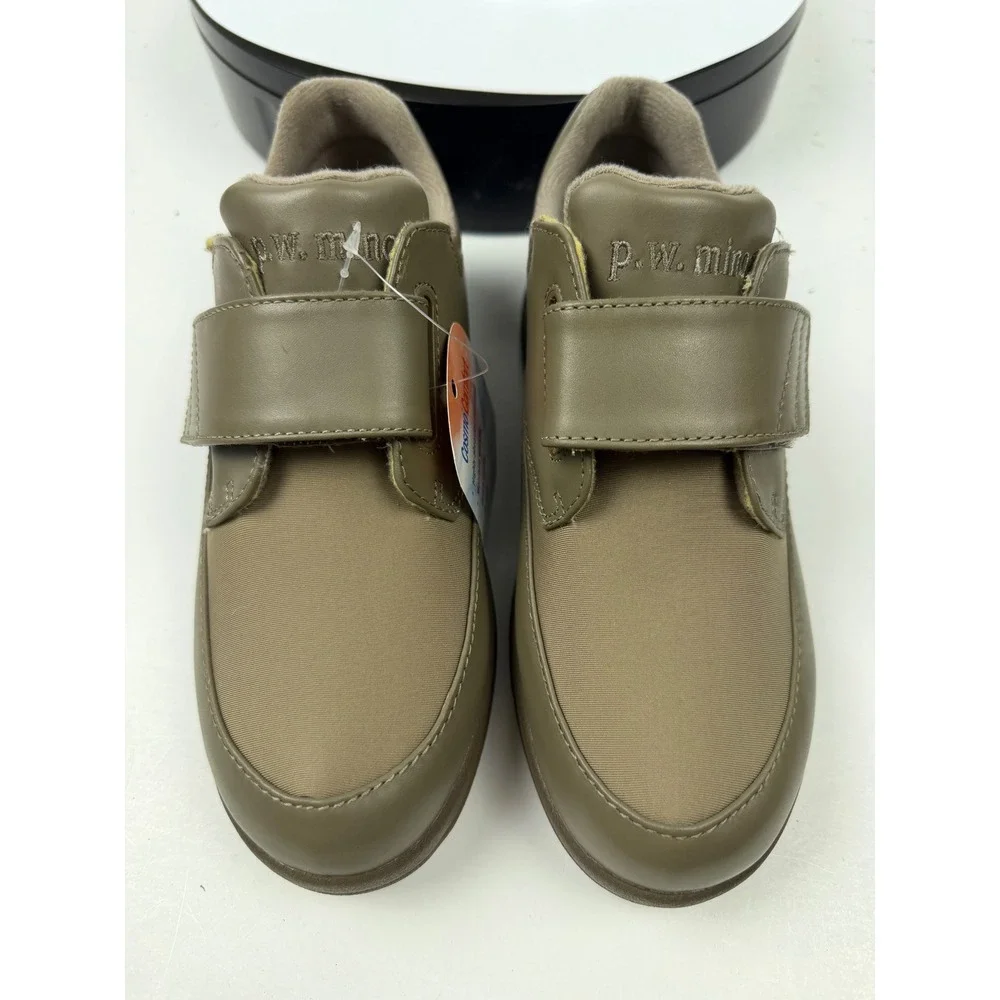 P.W. Minor Women's Tan Hook and Loop Strap Orthopedic‎ Comfort Shoes Size 5 M